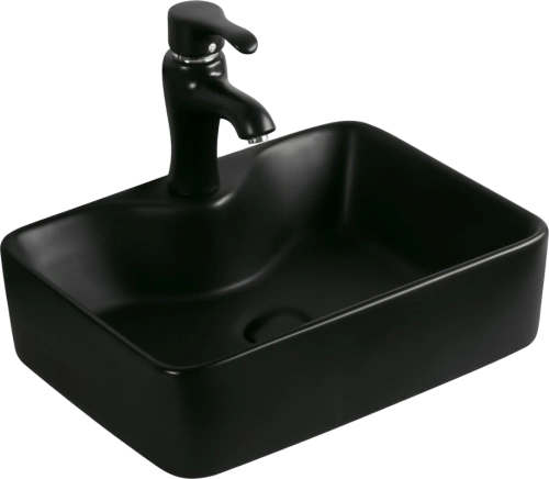 Раковина SantiLine SL-1011MB накладная, черный матовый от магазина Vanna-Vanna.ru!
