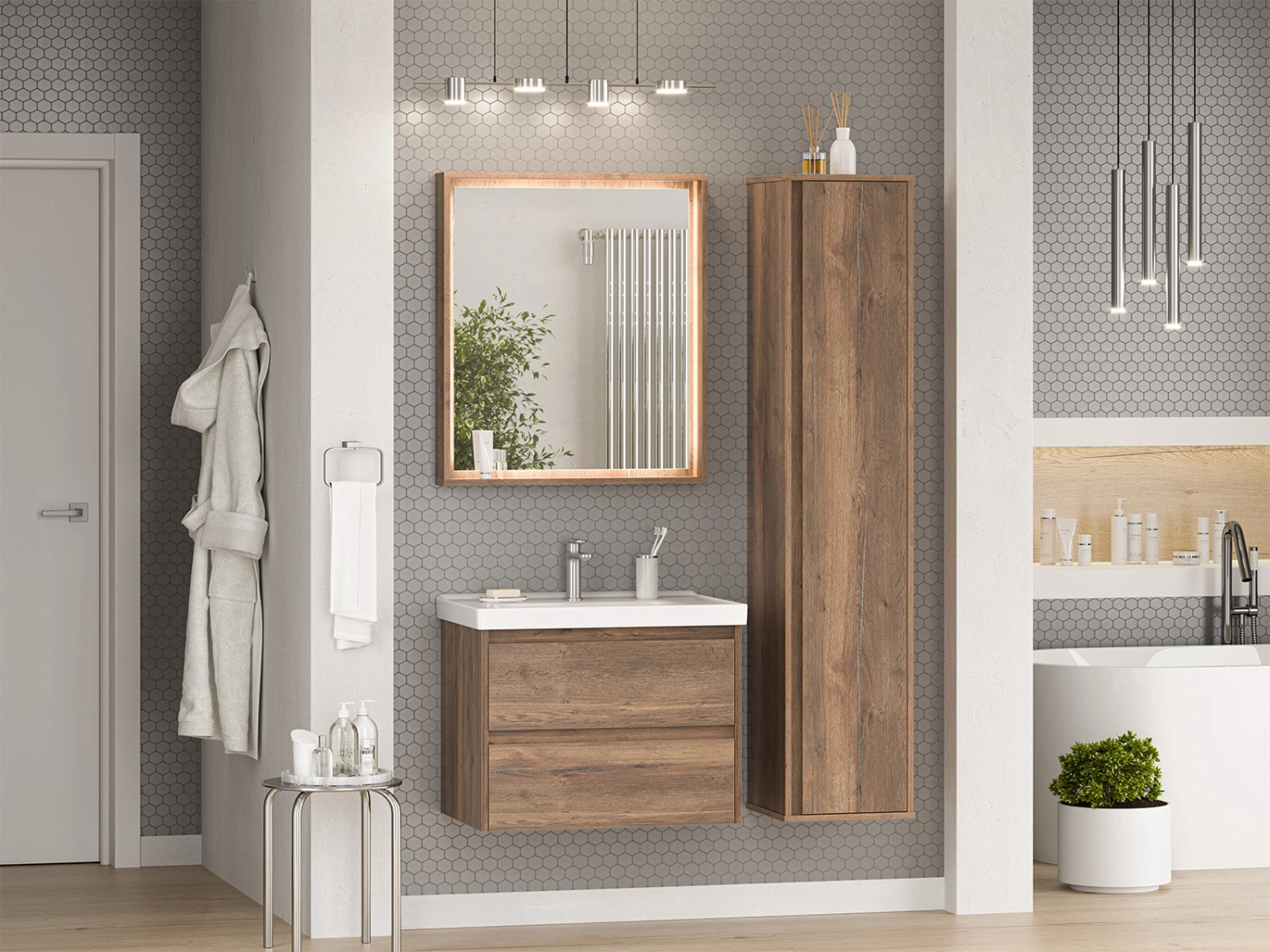 Зеркало Brevita Dallas 70 темное дерево от магазина Vanna-Vanna.ru!