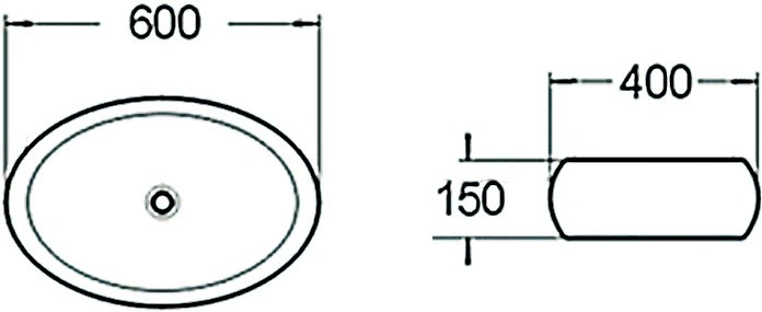 Раковина SantiLine SL-1036 накладная, белая от магазина Vanna-Vanna.ru!