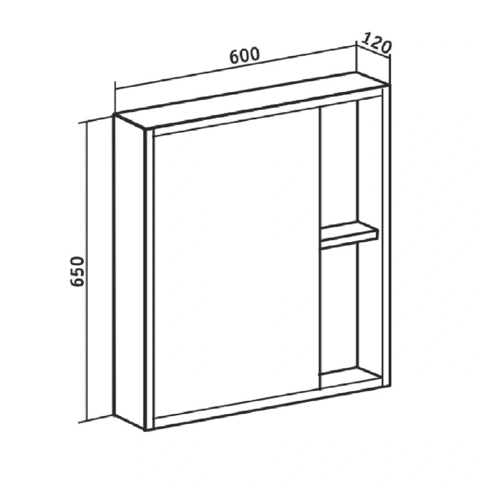 Зеркало-шкаф Runo Эко 60 бирюзовый, универсальный