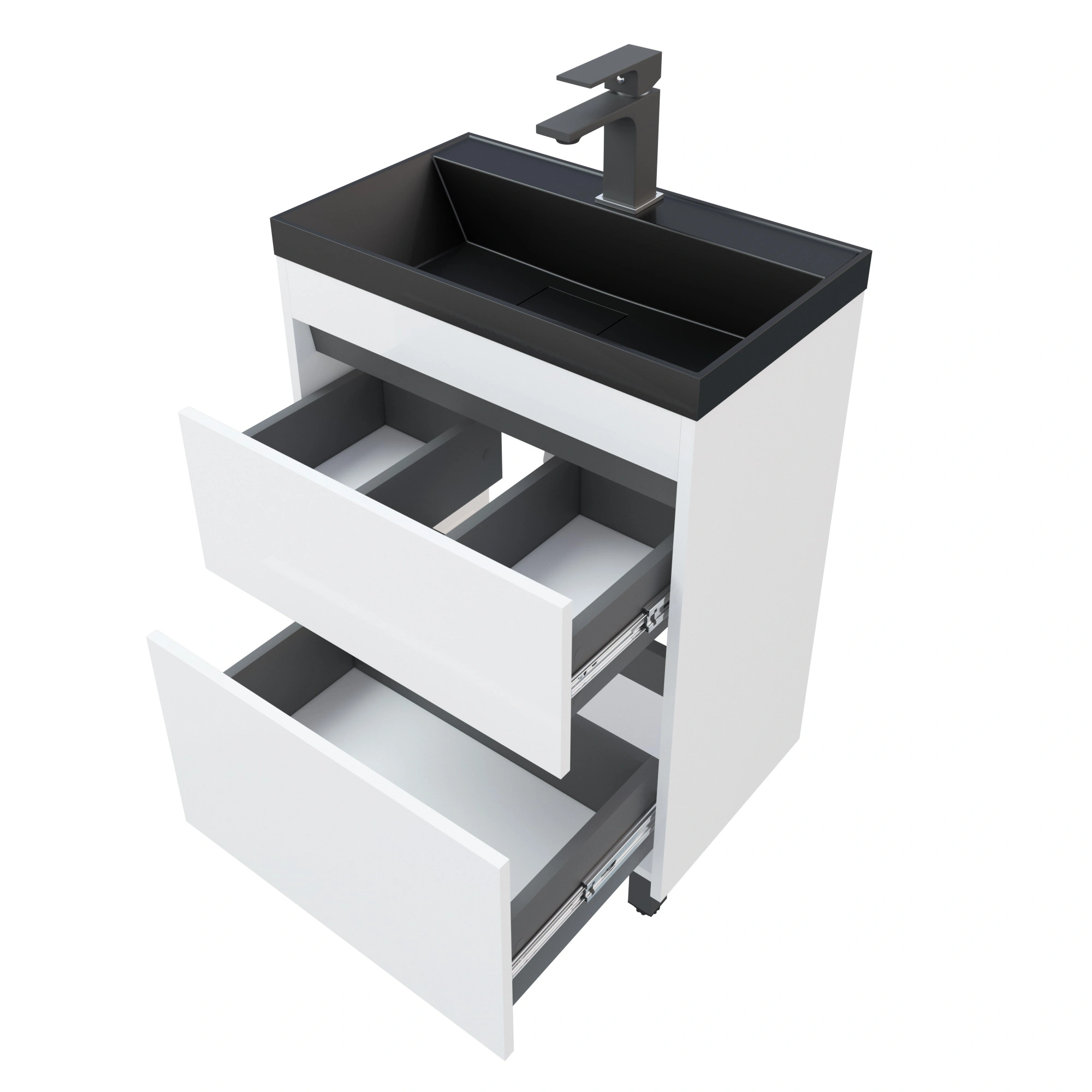 Тумба напольная Corozo Некст 60 Z2, белый матовый, с раковиной Classica Slim 60 от магазина Vanna-Vanna.ru!