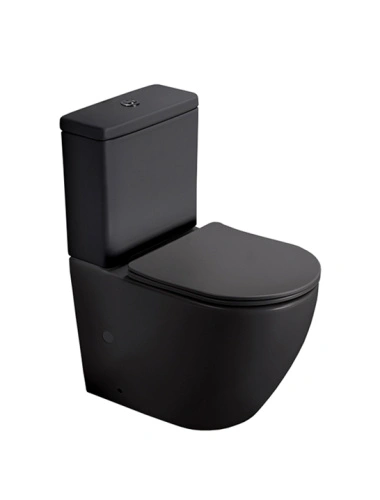 Унитаз SantiLine SL-5016MB напольный, безободковый, черный матовый от магазина Vanna-Vanna.ru!