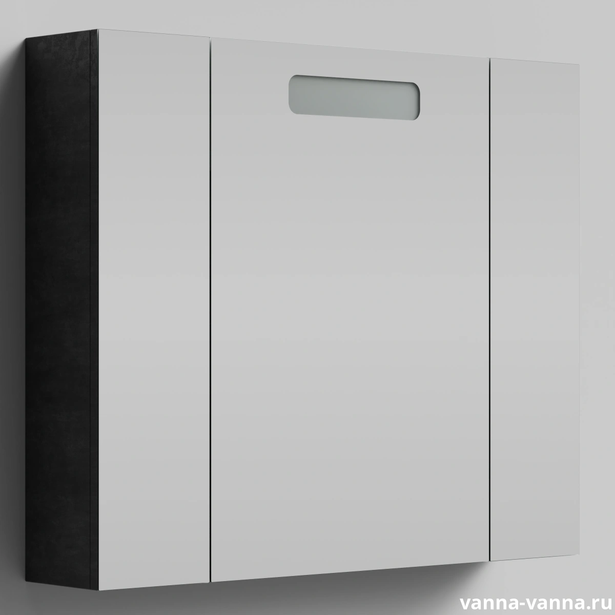 Зеркало-шкаф Vod-ok Мальта 90, Серый камень от магазина Vanna-Vanna.ru!