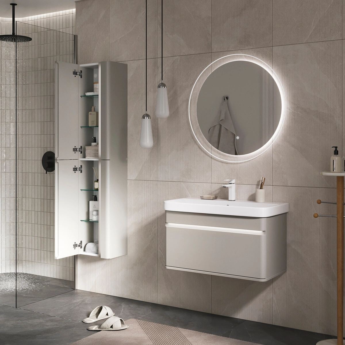 Пенал EQUIL Elegante 36 L/R подвесной амарок/белый от магазина Vanna-Vanna.ru!