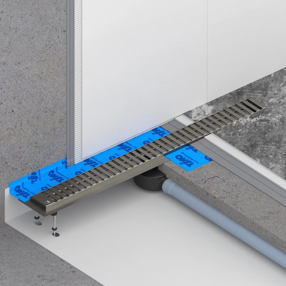Душевой лоток TIMO Drain System 700 с вставкой "lines", Черное золото от магазина Vanna-Vanna.ru!