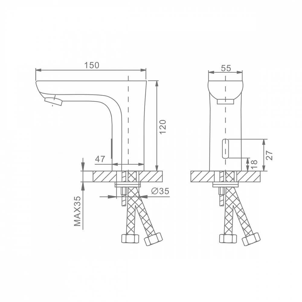 Смеситель для раковины сенсорный Raglo R03.17, хром от магазина Vanna-Vanna.ru!