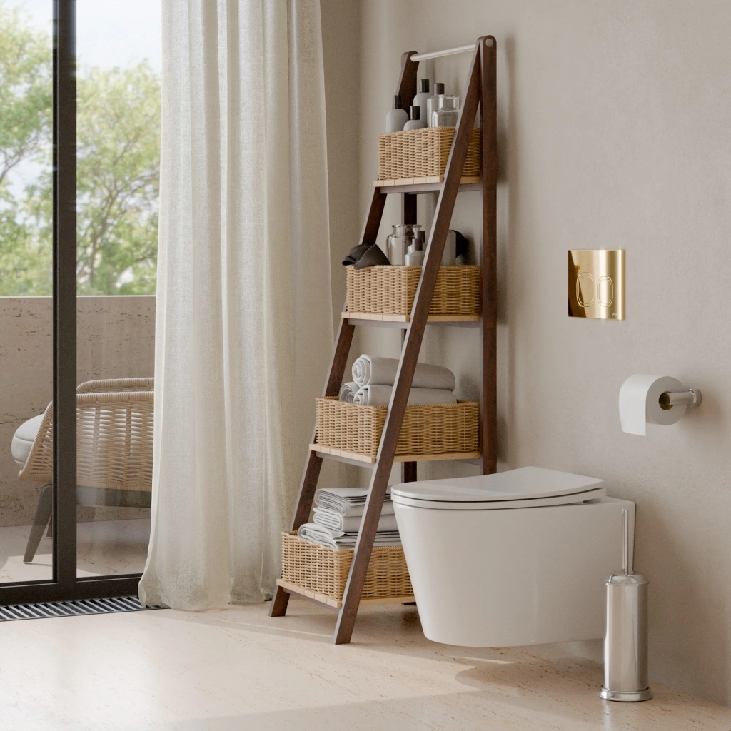 Комплект 3в1 IBERICA BLANCA инсталляция SILENCIO, унитаз BURGOS ALTO белый, кнопка смыва ESTI-Q золото глянцевое (IB001.BRA.234.836) от магазина Vanna-Vanna.ru!