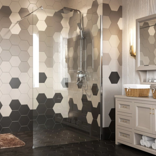 Душевая перегородка WasserKraft Rossel 28W40 прозрачное стекло, профиль хром от магазина Vanna-Vanna.ru!