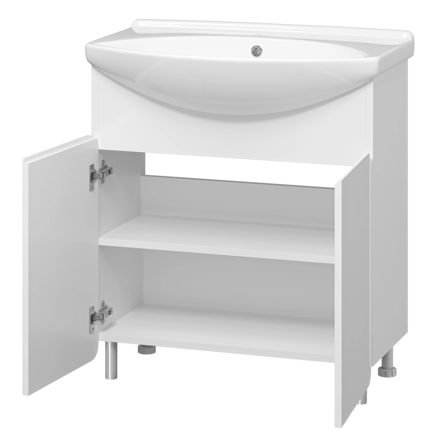 Тумба с раковиной Misty Чегет 75 белый от магазина Vanna-Vanna.ru!