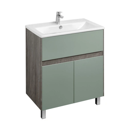 Тумба напольная Aquaton Форест 75 с раковиной Элина 75, дуб рошелье/сумеречный голубой от магазина Vanna-Vanna.ru!