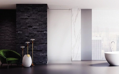 Душевая перегородка Veconi Korato KR-81FR, 1100x2000, хром, стекло матовое от магазина Vanna-Vanna.ru!