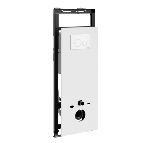 Инсталляция WasserKraft Salm 27TLT.010.ME.WH.WM02 для подвесного унитаза, с кнопкой от магазина Vanna-Vanna.ru!