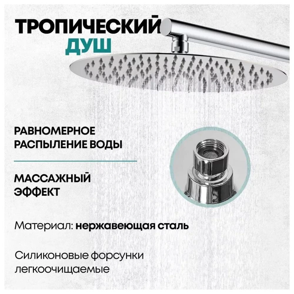Душевая система встраиваемая Grocenberg GB5099CR-1, хром от магазина Vanna-Vanna.ru!