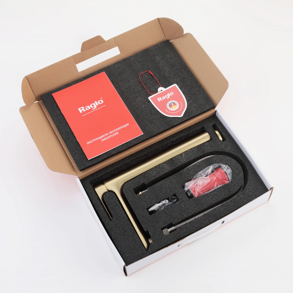 Смеситель для раковины Raglo R03.15.03, золотой сатин от магазина Vanna-Vanna.ru!