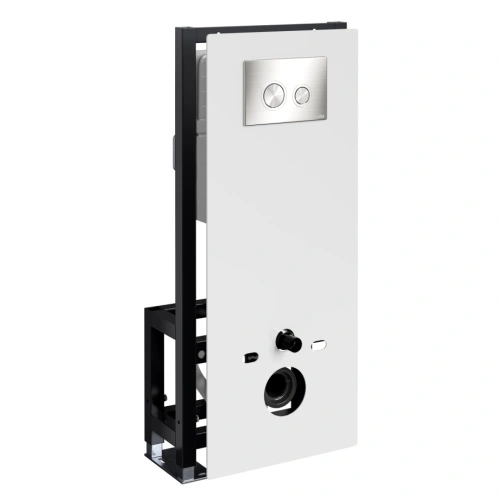 Инсталляция WasserKraft Glan 66TLT.010.ME.WH.BN01 для подвесного унитаза, с кнопкой от магазина Vanna-Vanna.ru!