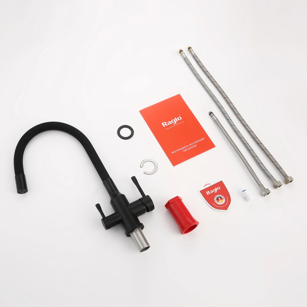 Смеситель для кухни с подключением фильтра Raglo R81.64.06, черный