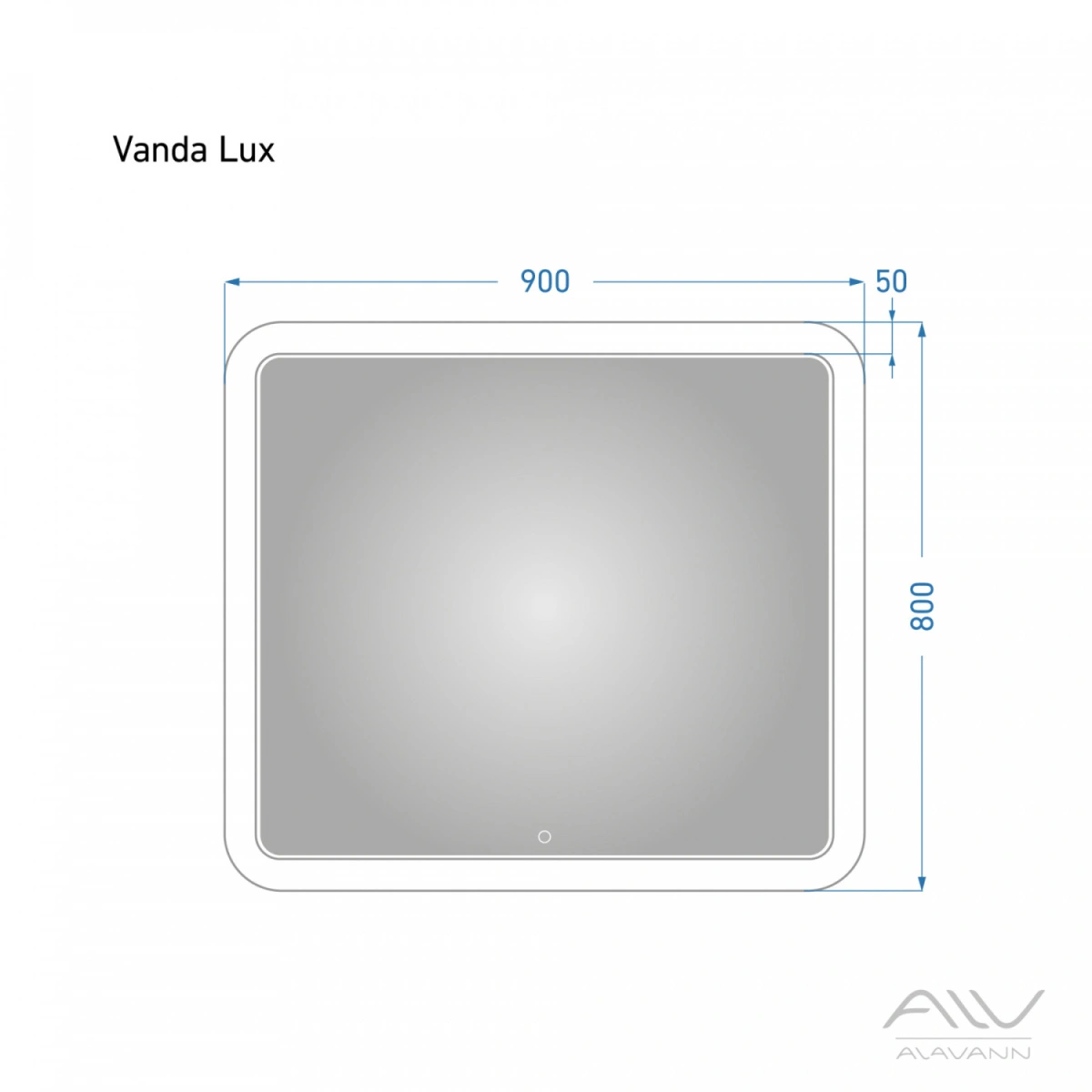 Зеркало Alavann Vanda Lux 90 свет, сенсор от магазина Vanna-Vanna.ru!