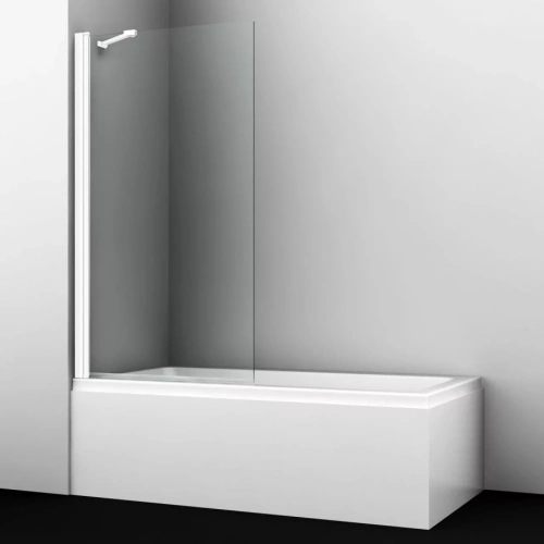 Стеклянная шторка WasserKraft Berkel 48P01-80WHITE Fixed профиль белый от магазина Vanna-Vanna.ru!