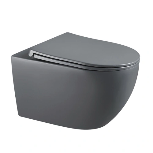 Унитаз подвесной Veconi Ento VEN-52TGR серый матовый от магазина Vanna-Vanna.ru!