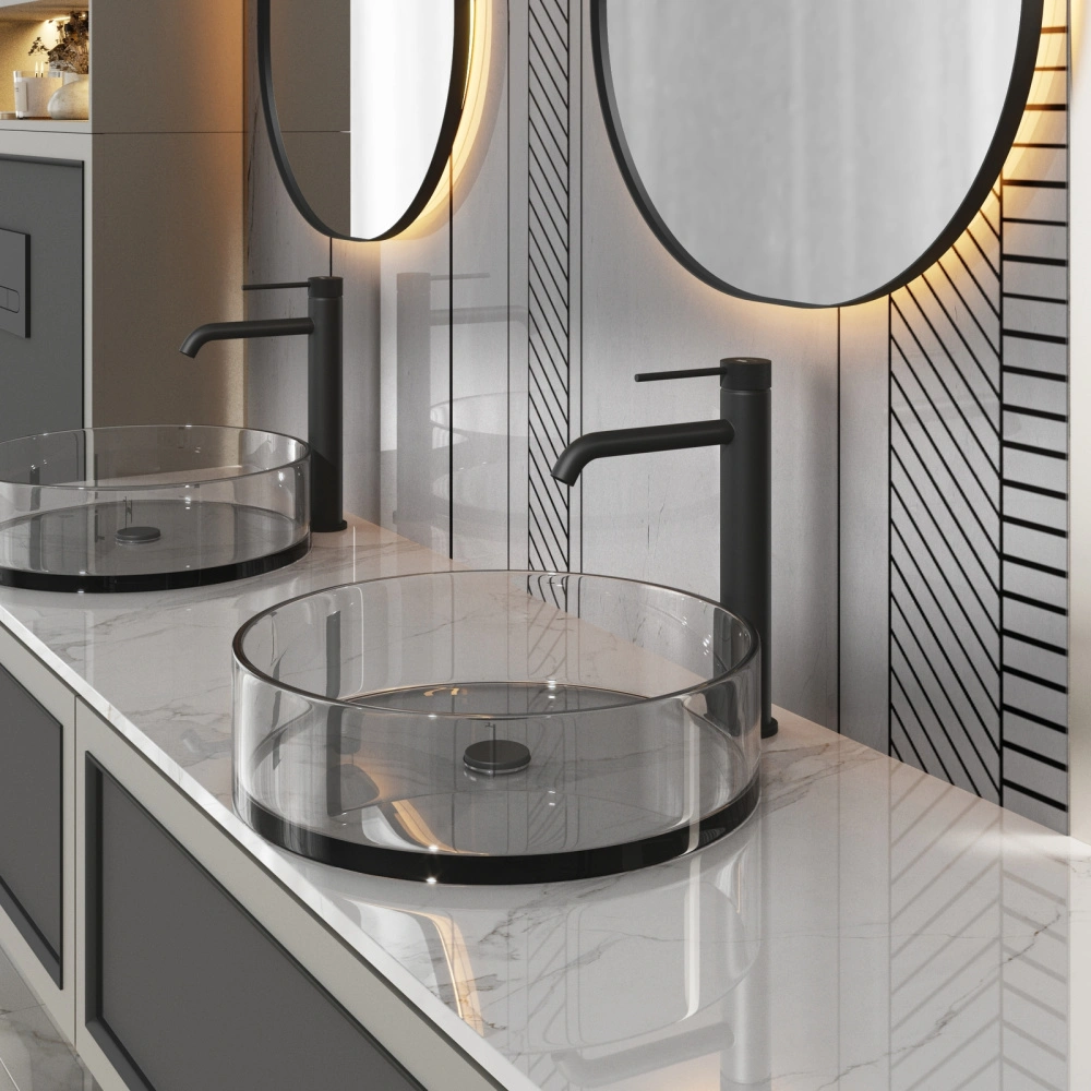 Смеситель для раковины-чаши Timo Saona 2411/03F черный от магазина Vanna-Vanna.ru!