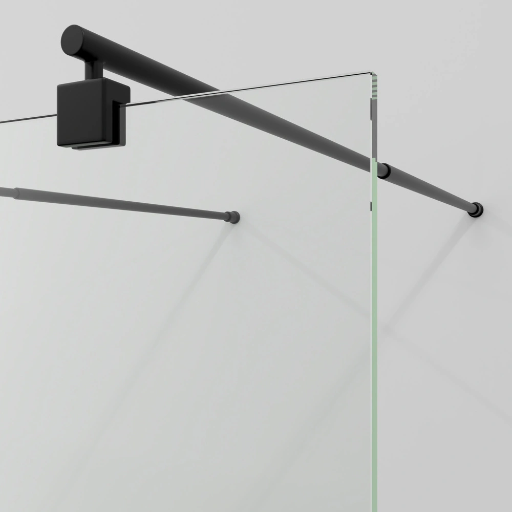 Душевая перегородка WasserKRAFT Vechte 60W44MB черный матовый от магазина Vanna-Vanna.ru!