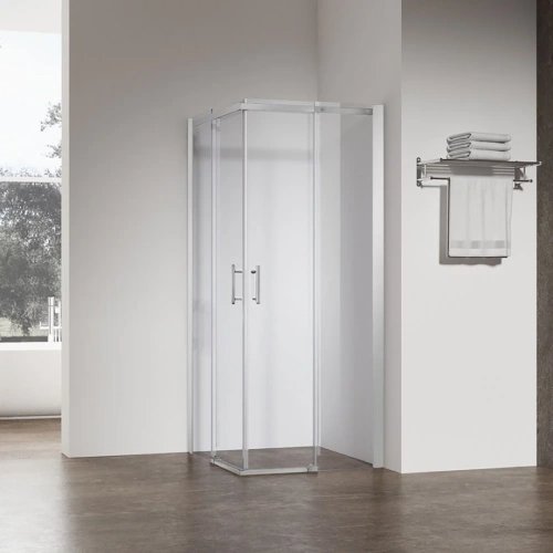 Душевой угол Veconi Rovigo RV-50CH, 900х900х1950, хром, стекло прозрачное от магазина Vanna-Vanna.ru!