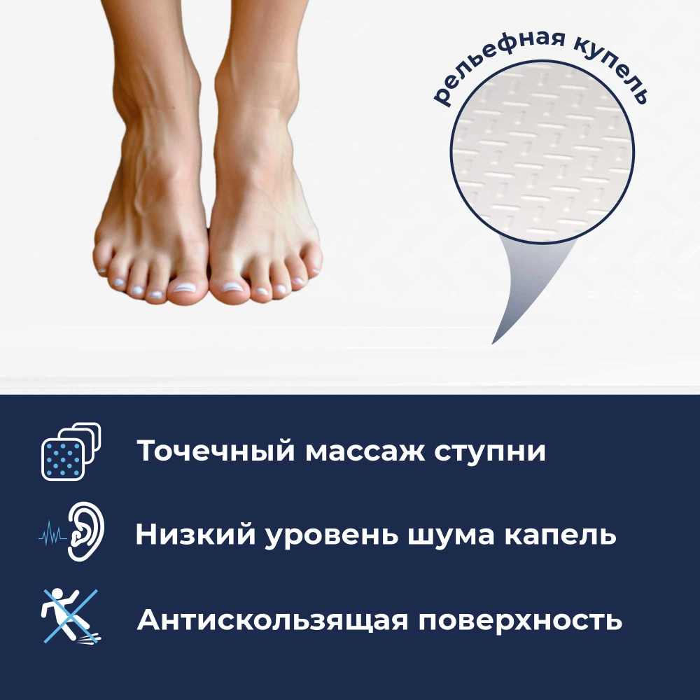 Душевой поддон керамический RGW CR/R полукруг Белый 90*90 от магазина Vanna-Vanna.ru!