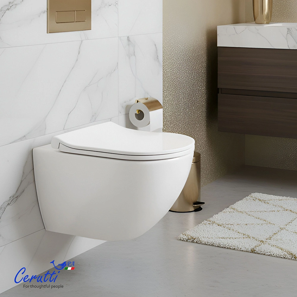Унитаз подвесной Ceruttispa AMICI Aria Tornado CT11388 безободковый от магазина Vanna-Vanna.ru!