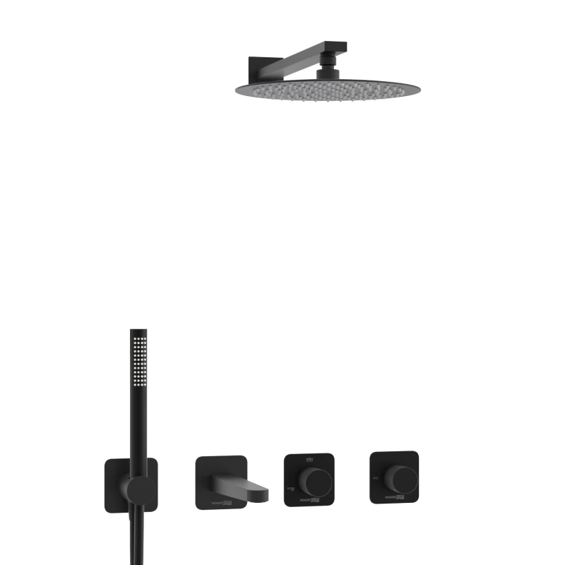 Душевой комплект WasserKRAFT Fulda A5251.300.301.219.258.302.242.217 черный Soft-touch от магазина Vanna-Vanna.ru!