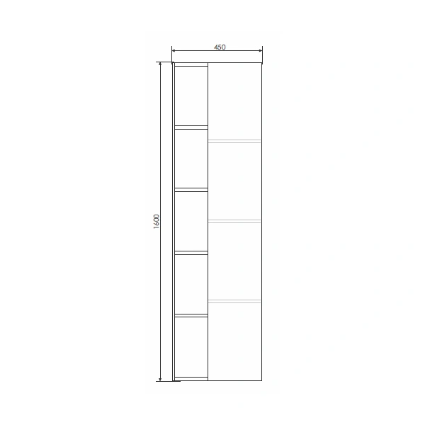 Пенал подвесной Comforty Прага-45 дуб белый от магазина Vanna-Vanna.ru!