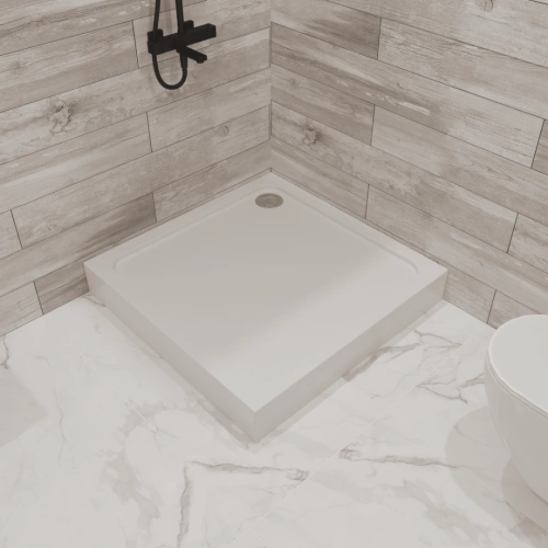 Поддон 1Marka акриловый FLAT 90х90 комплект с сифоном от магазина Vanna-Vanna.ru!