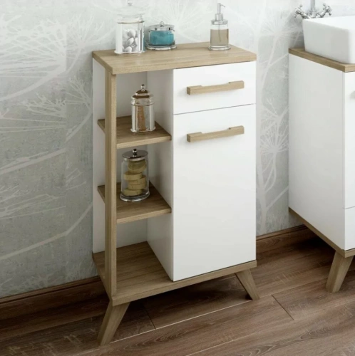 Тумба-комод Sanflor Ингрид 50 белый матовый, швейцарский вяз