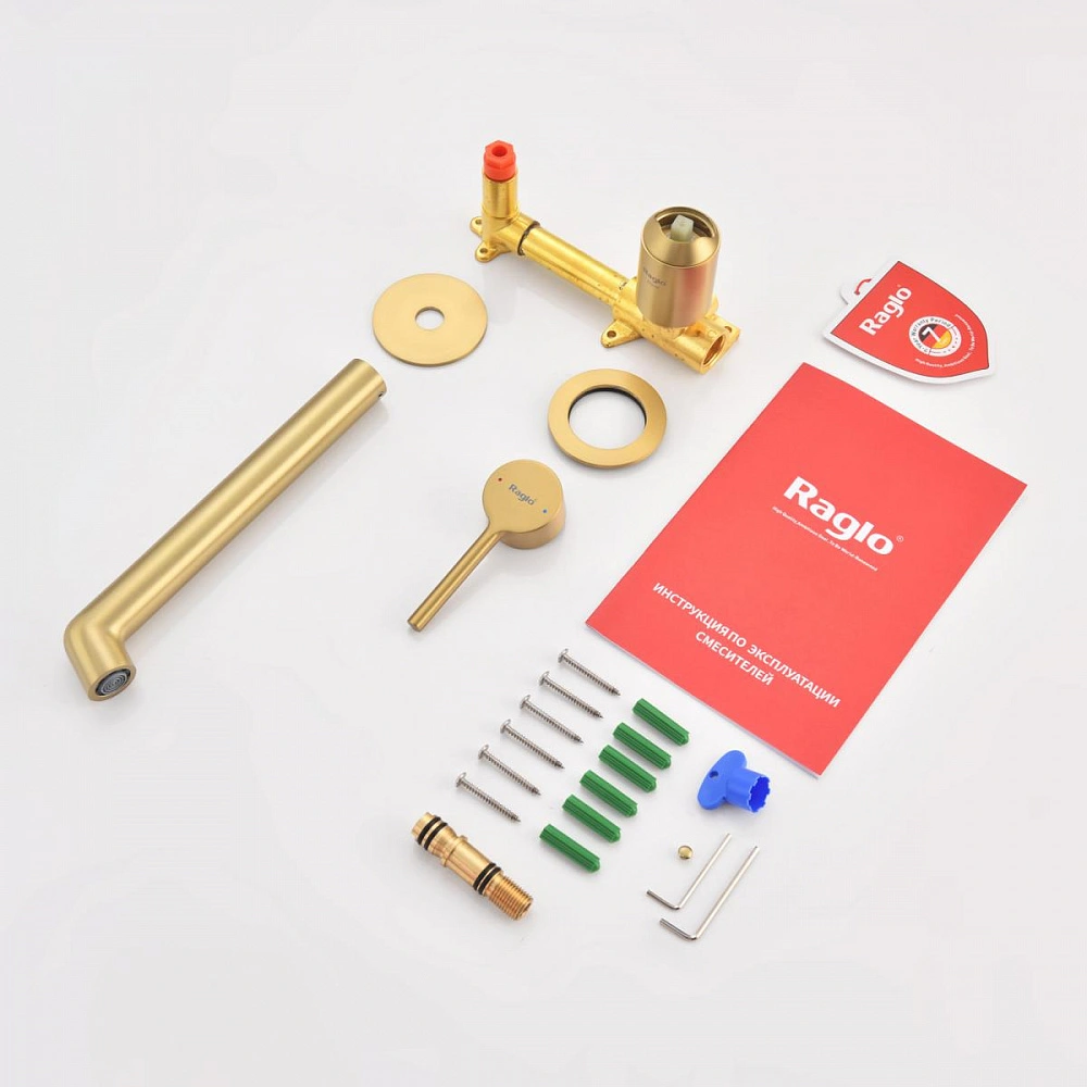 Смеситель для раковины Raglo R20.11.03, золотой сатин от магазина Vanna-Vanna.ru!