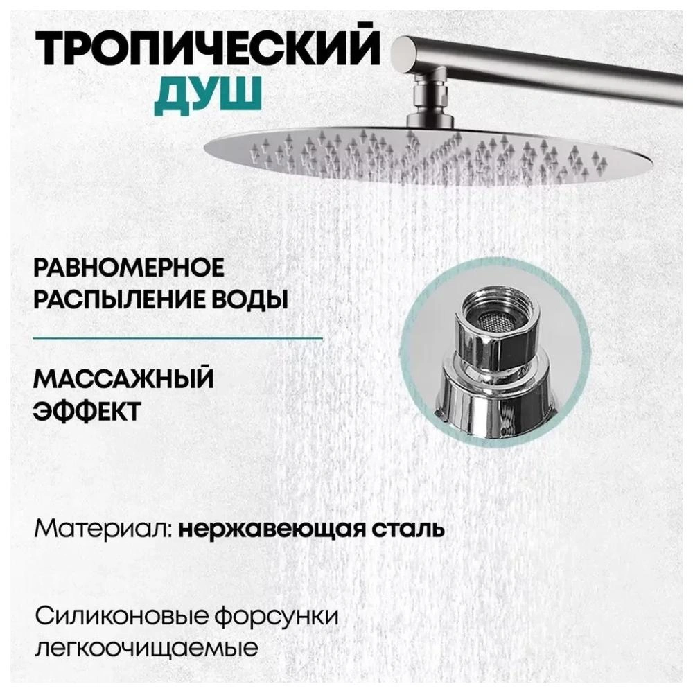 Душевая система встраиваемая Grocenberg GB5001NK, никель от магазина Vanna-Vanna.ru!