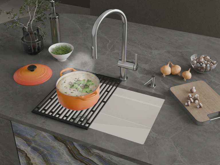Кухонная мойка Rivelato LINO LN-654-L иней от магазина Vanna-Vanna.ru!
