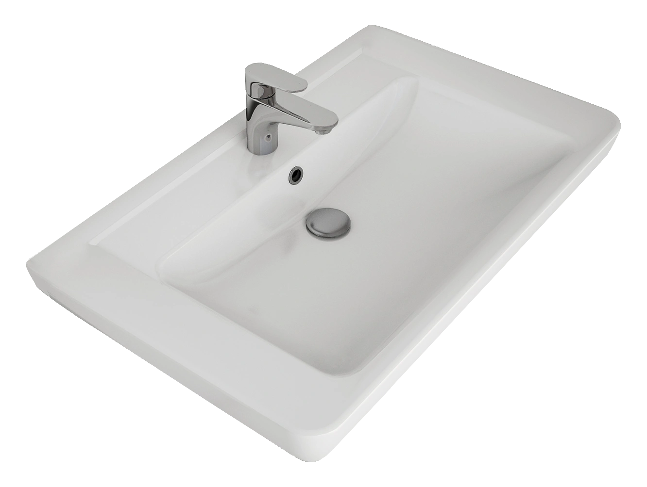 Тумба с раковиной Brevita Vega 70 подвесная, белый/патина золото