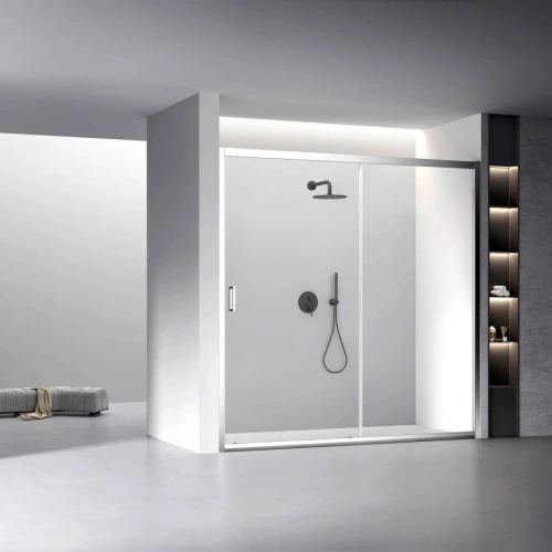 Душевая дверь Veconi Vianno VN-60, 1800x1950, Хром, стекло прозрачное от магазина Vanna-Vanna.ru!