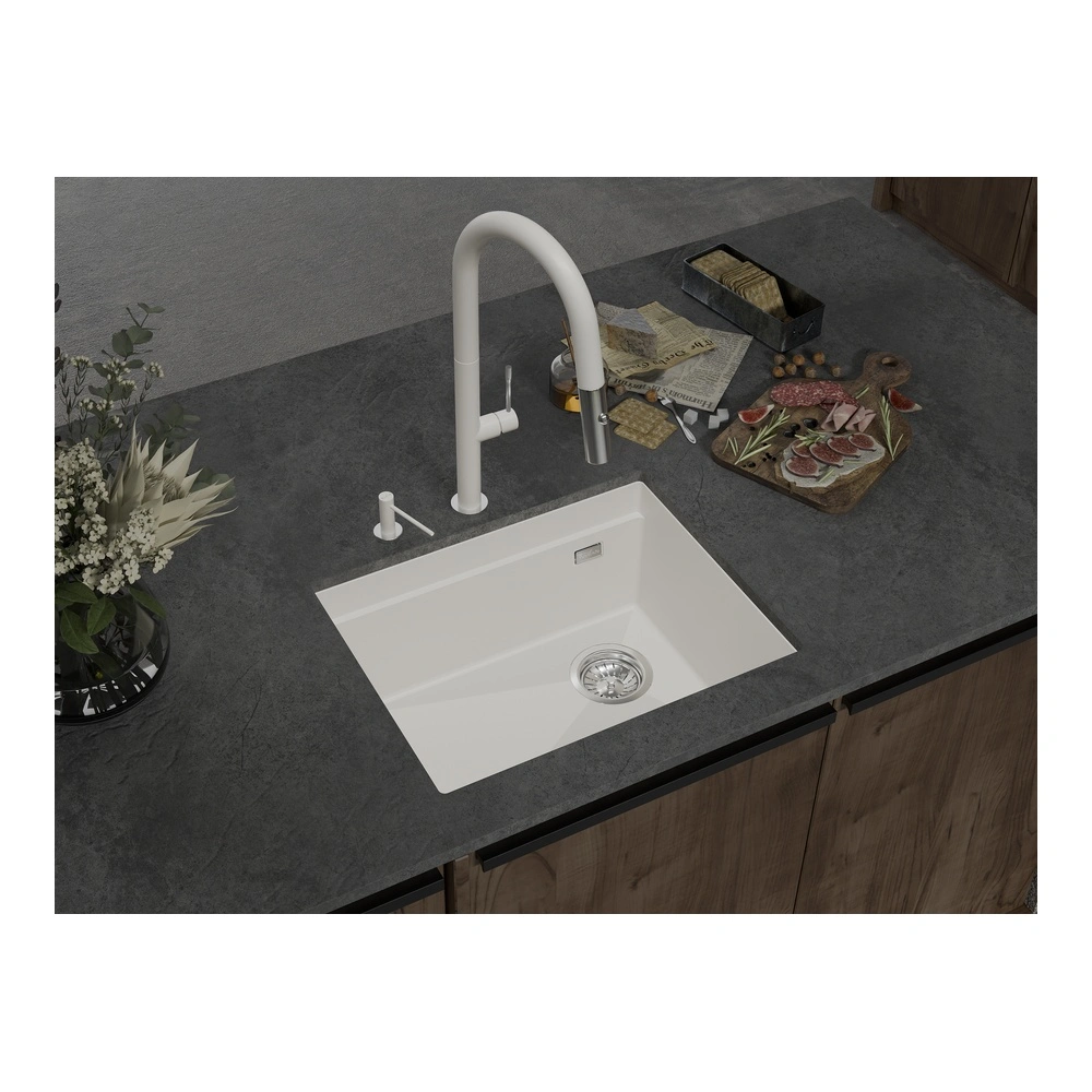 Кухонная мойка Rivelato LINO LN-554-R иней от магазина Vanna-Vanna.ru!