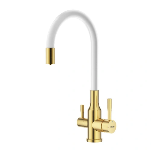 Смеситель для кухни с подключением фильтра Raglo R81.64.03, золотой сатин от магазина Vanna-Vanna.ru!