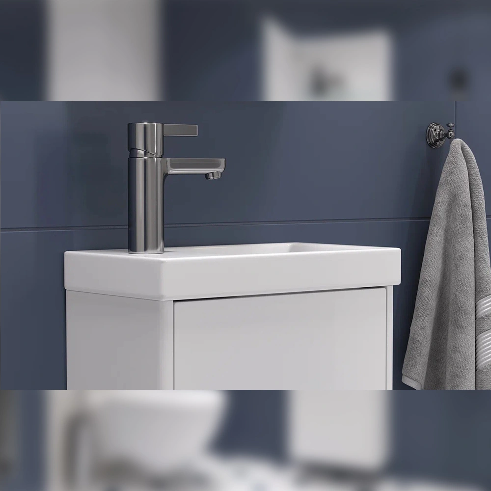 Тумба с раковиной подвесная Velvex Klaufs tp.KLA.COM.40.1D, 40 см от магазина Vanna-Vanna.ru!