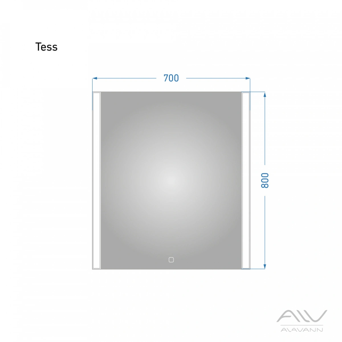 Зеркало Alavann Tess 70 Led подсветкой, сенсор от магазина Vanna-Vanna.ru!