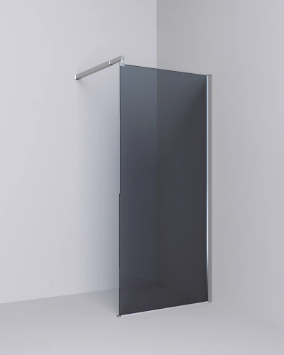 Душевая перегородка Alex Baitler AB29120S2 200х120 см тонированное стекло, профиль полированная сталь от магазина Vanna-Vanna.ru!