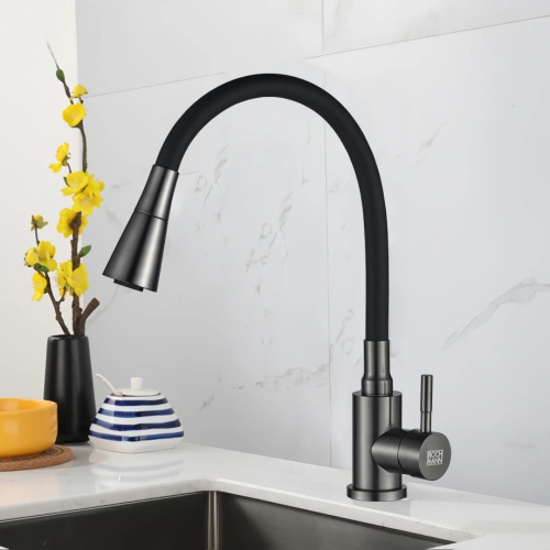 Cмеситель для кухни BochMann MIA GR с гибким изливом, серый от магазина Vanna-Vanna.ru!