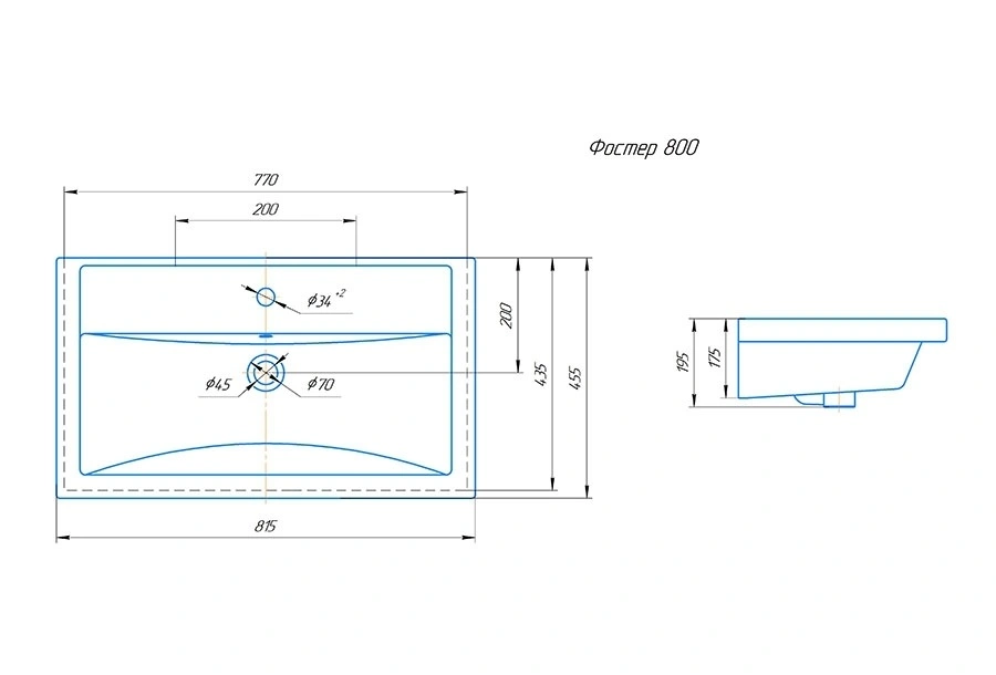 Тумба напольная Corozo Лиана 80 с раковиной Сомо 80, дуб/графит от магазина Vanna-Vanna.ru!