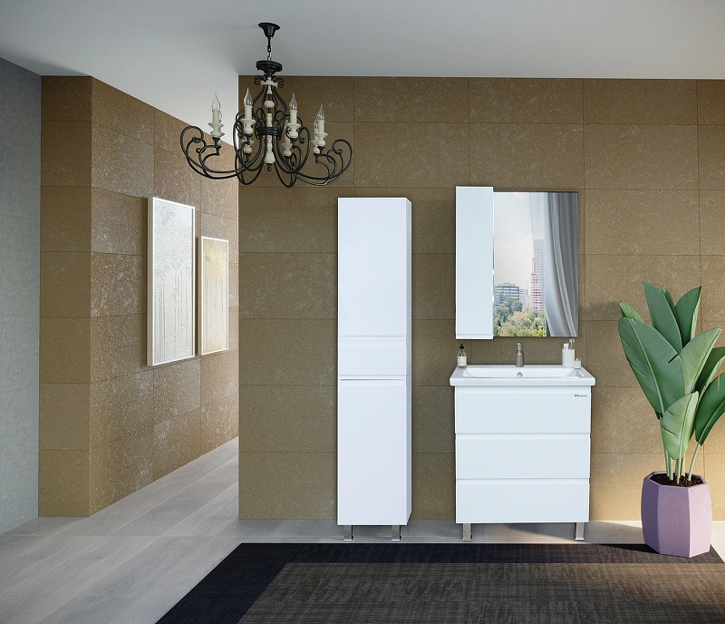 Зеркало со шкафчиком Bellezza Асти 60 L белый от магазина Vanna-Vanna.ru!