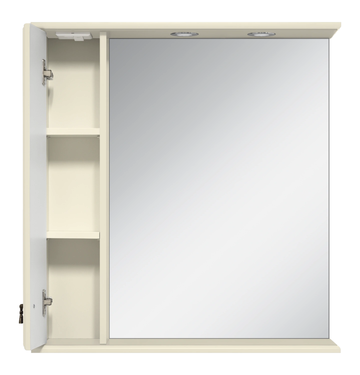 Зеркало со шкафчиком Misty Лувр 85 L, слоновая кость от магазина Vanna-Vanna.ru!