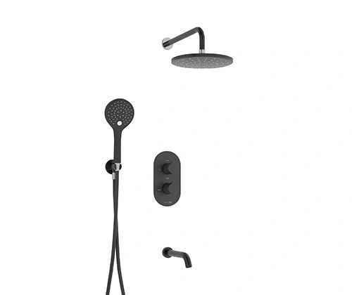 Душевой комплект WasserKraft Elbe A177477 Thermo черный Soft-touch от магазина Vanna-Vanna.ru!