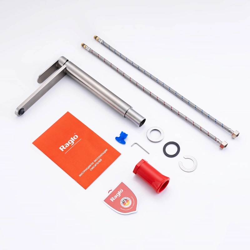 Смеситель для раковины высокий Raglo R10.15.05, сатин от магазина Vanna-Vanna.ru!