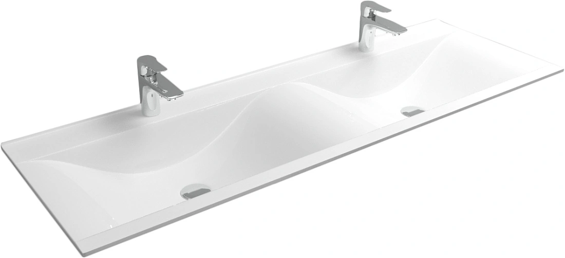 Тумба с раковиной подвесная Velvex Pulsus tp.PUL.PUL.140.2Y белый глянец, 140 см от магазина Vanna-Vanna.ru!