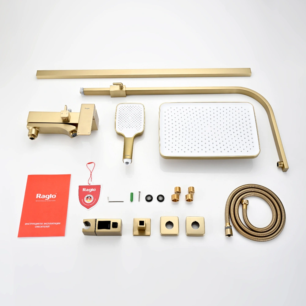 Душевая система Raglo R01.24.03, сатин золотой от магазина Vanna-Vanna.ru!